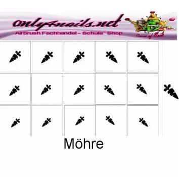 Airbrush Schablone Möhre