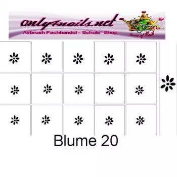 Airbrush Schablone Blume 20