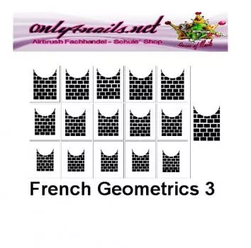 Schablone 15er Karte French Geometrics 3 Muster