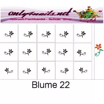 Airbrush Schablone Blume 22