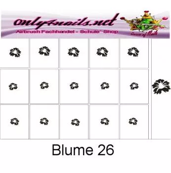 Nailart Schablone 15er Karte Blume 26