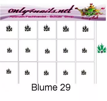 Nailart Schablone 15er Karte Blume 29