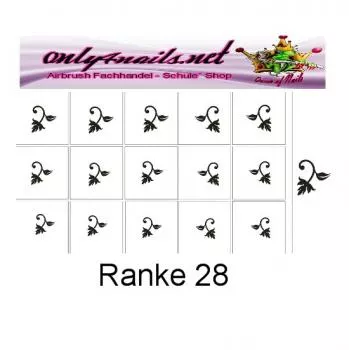 Airbrush Schablone Ranke 28