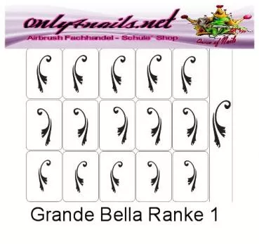 Airbrush Schablone Grande Bella 1