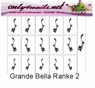 Airbrush Schablone Grande Bella Ranke 2