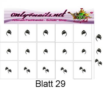 Airbrush Schablone Blatt 29
