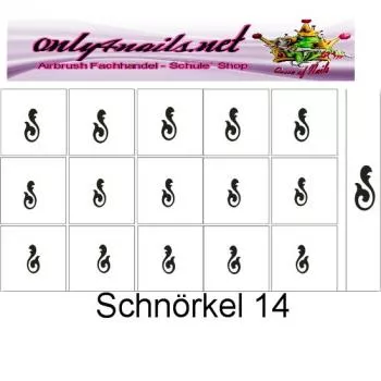 Airbrush Schablone Schnörkel 14