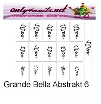 Airbrush Schablone Grande Bella Anstrakt 6XL