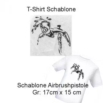 Airbrush T-Shirt Schablone Airbrushpistole
