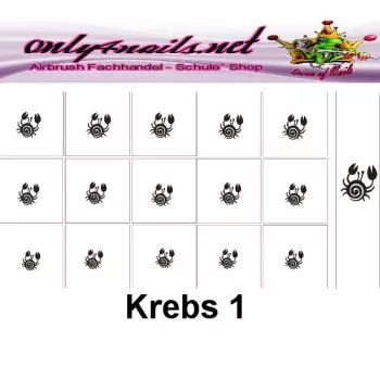 Airbrush Schablone Krebs 1