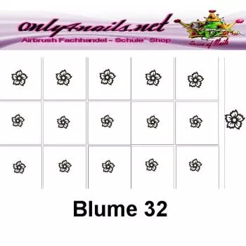 Airbrush Schablone Blume 32