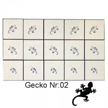 Nailart Schablone 15er Karte Gecko 02