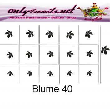 Preview: Nailart Schablone 15er Karte Blume 40