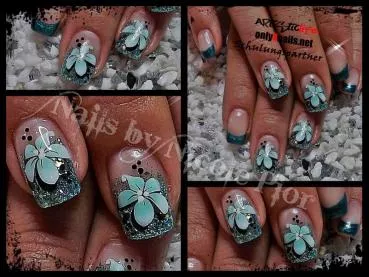 Nailart Schablone 15er Karte Blume 40