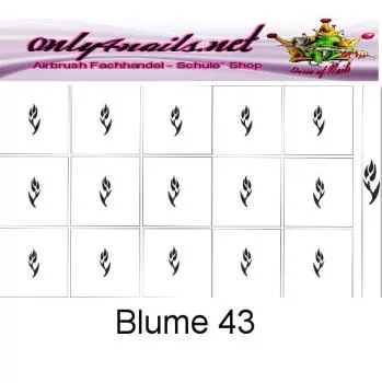 Airbrush Schablone Blume 43