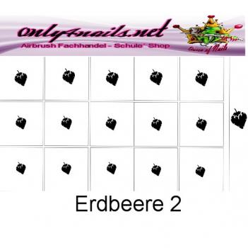 Preview: Nailart Schablone 15er Karte Erdbeere 2