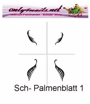 Schmuck Schablone Sch-Palmenblatt
