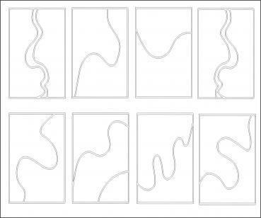 Airbrush Schablone New Style 3 XXL Nailart