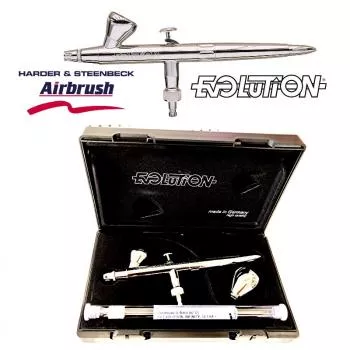 Harder Steenbeck Airbrush Pistole EVOLUTION Silverline Two in One