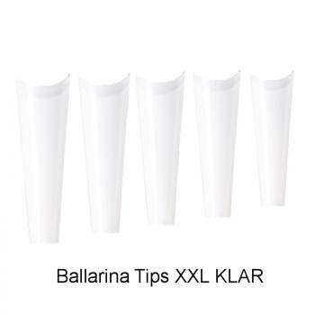 Preview: Ballarina Nail Tips in XXL Klar 100 Stück mit kurzer Klebefläche