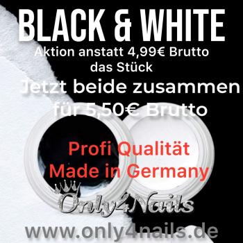 Farbgel Set Schwarz und Weiß für Fingernägel