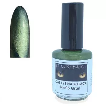 Cat Eye Nagellack Grün Nr 05 in 15ml