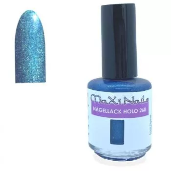 Lufttrocknender Holo Nagellack Blau Nr 260