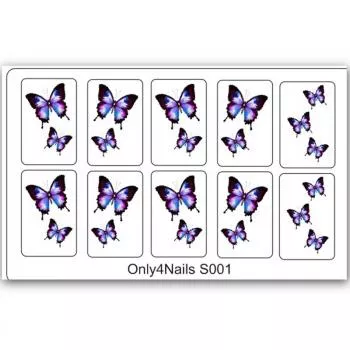 Nail Wraps Schmetterling S0001