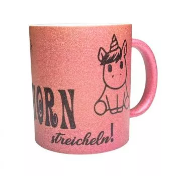 Tasse Mir reichts...ich geh mein Einhorn streicheln Rosa