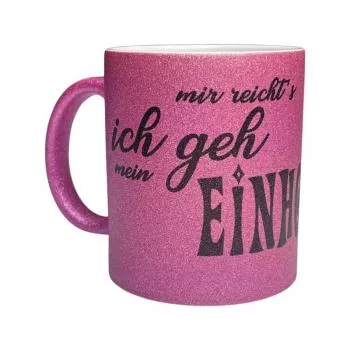 Tasse Mir reichts...ich geh mein Einhorn streicheln Pink