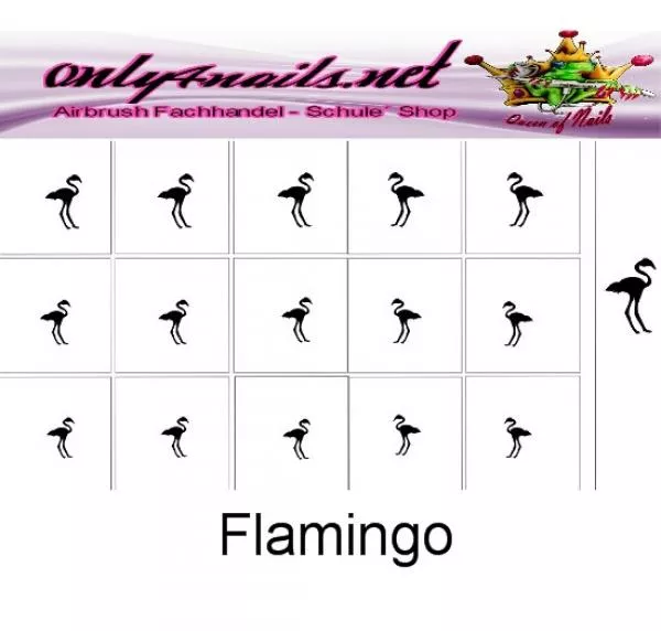 Airbrush Schablone Flamingo
