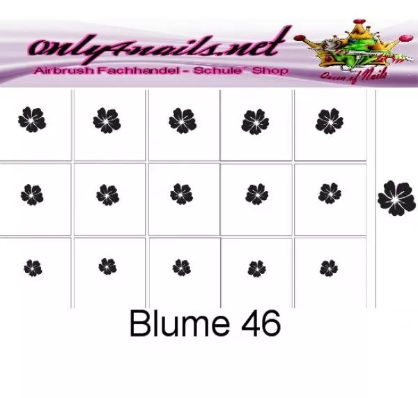 Airbrush Schablone Blume 46