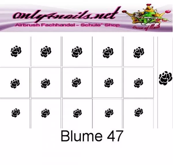 Airbrush Schablone Blume 47