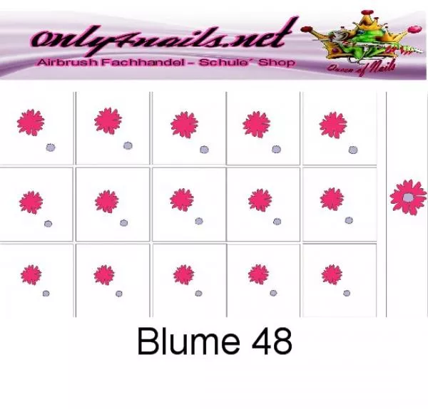 Airbrush Schablone Blume 48