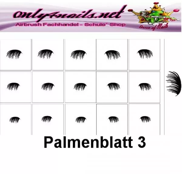 Airbrush Schablone Palmenblatt 3