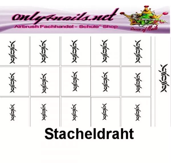 Airbrush Schablone Stacheldraht