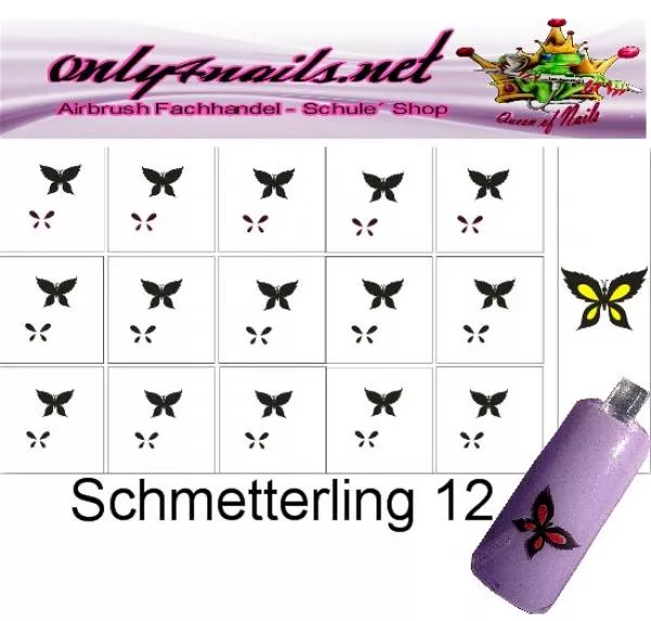 Airbrush Schablone Schmetterling 12