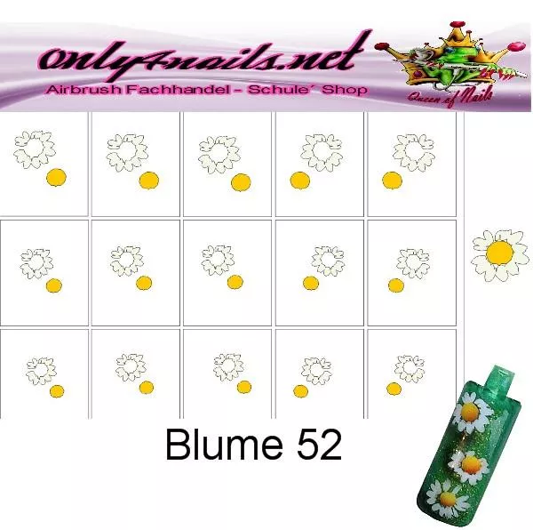 Airbrush Schablone Blume 52