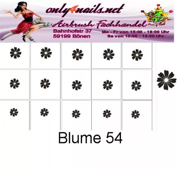 Airbrush Schablone Blume 54