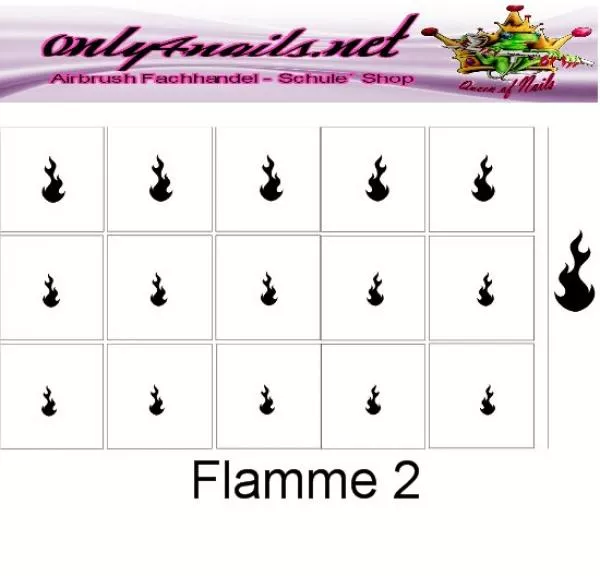 Airbrush Schablone Flamme 2