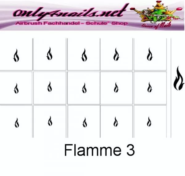 Airbrush Schablone Flamme 3