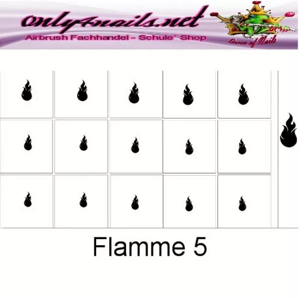 Airbrush Schablone Flamme 5