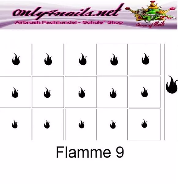 Airbrush Schablone Flamme 9