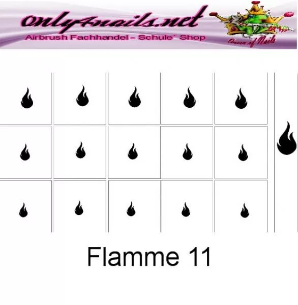 Airbrush Schablone Flamme 11