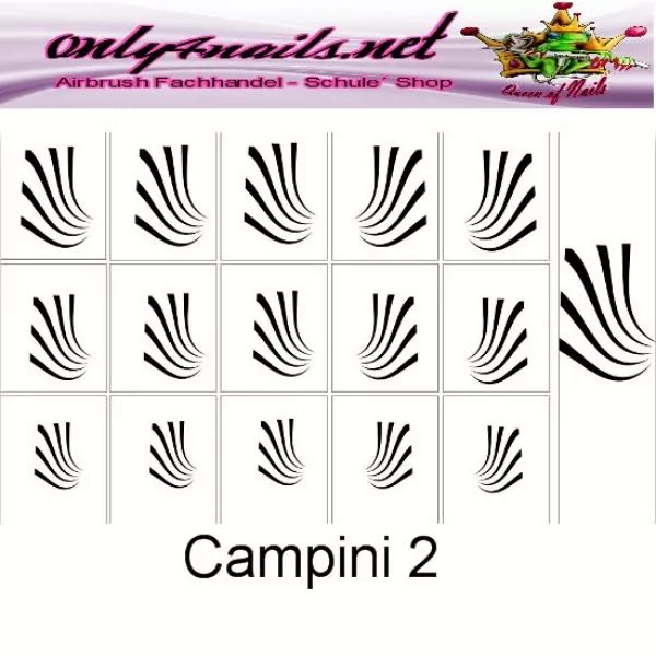 Campini 2 Muster Airbrush Schablone