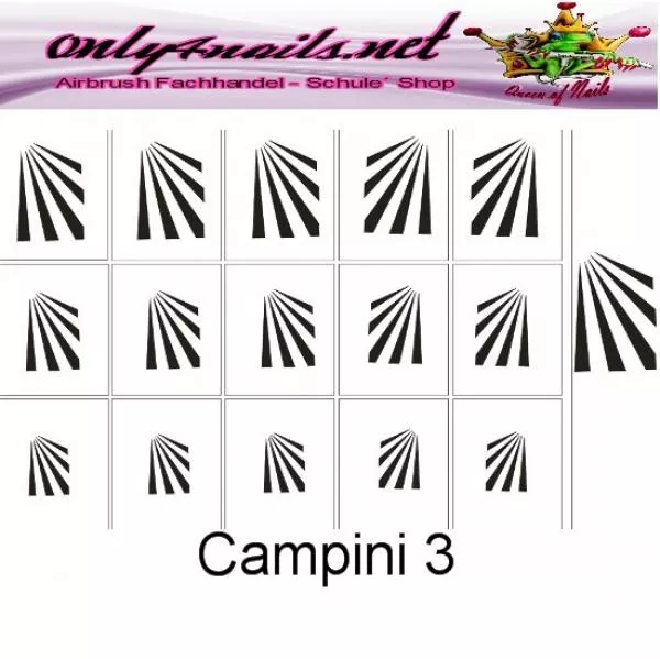 Campini 3 Muster Airbrush Schablone