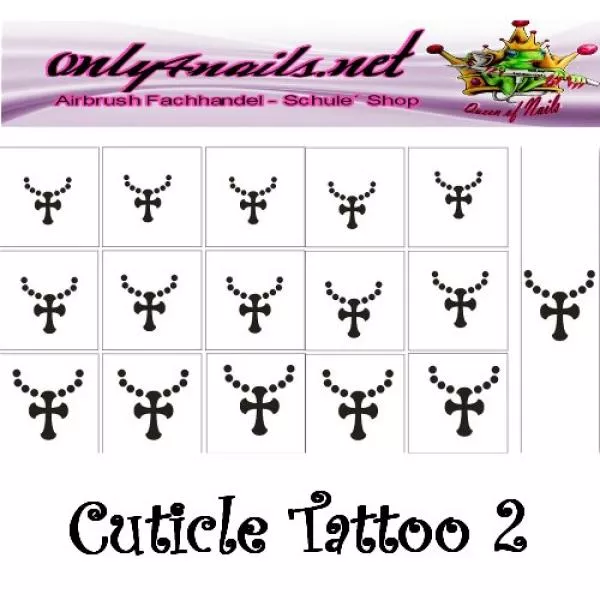 Airbrush Schablone Cuticle Tattoo 2
