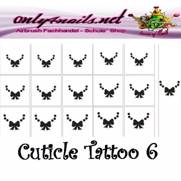 Airbrush Schablone Cuticle Tattoo 6