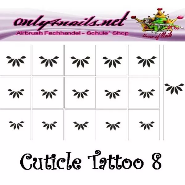 Airbrush Schablone Cuticle Tattoo 8