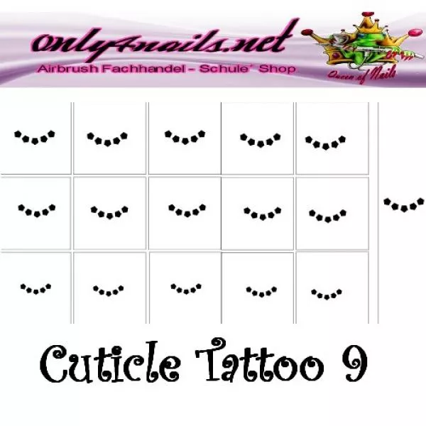 Airbrush Schablone Cuticle Tattoo 9